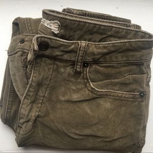 Free People Green Corduroy Pants